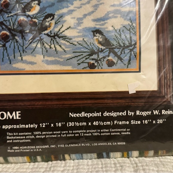 Vtg Needlepoints kit winter scene - Picture 3 of 3